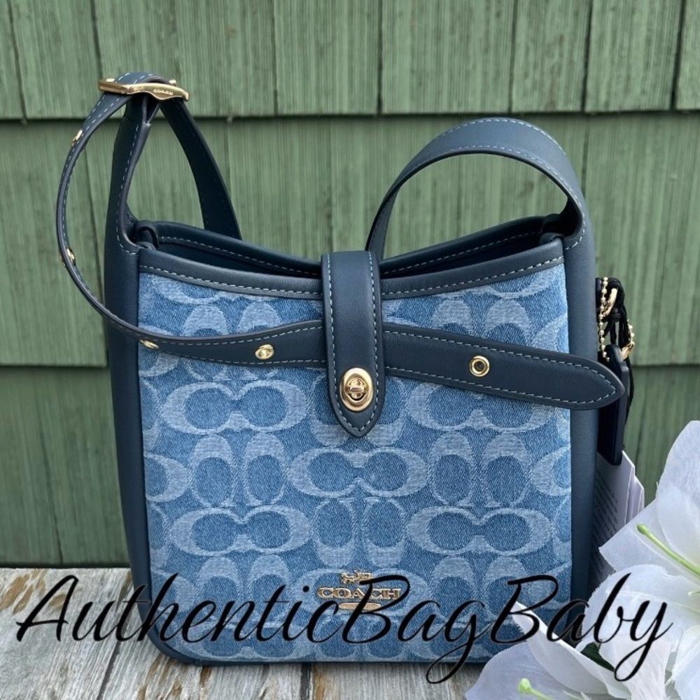 Coach Hadley Mini Denim Crossbody Bag Purse